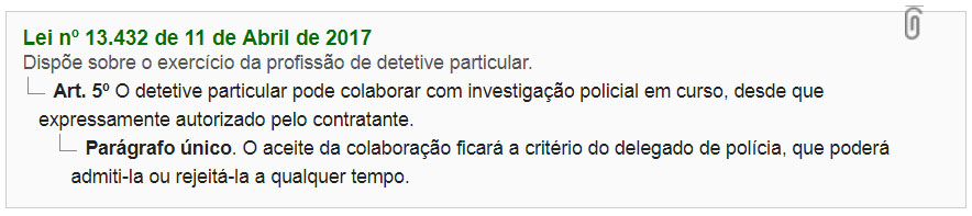 lei do curso de perito criminal particular